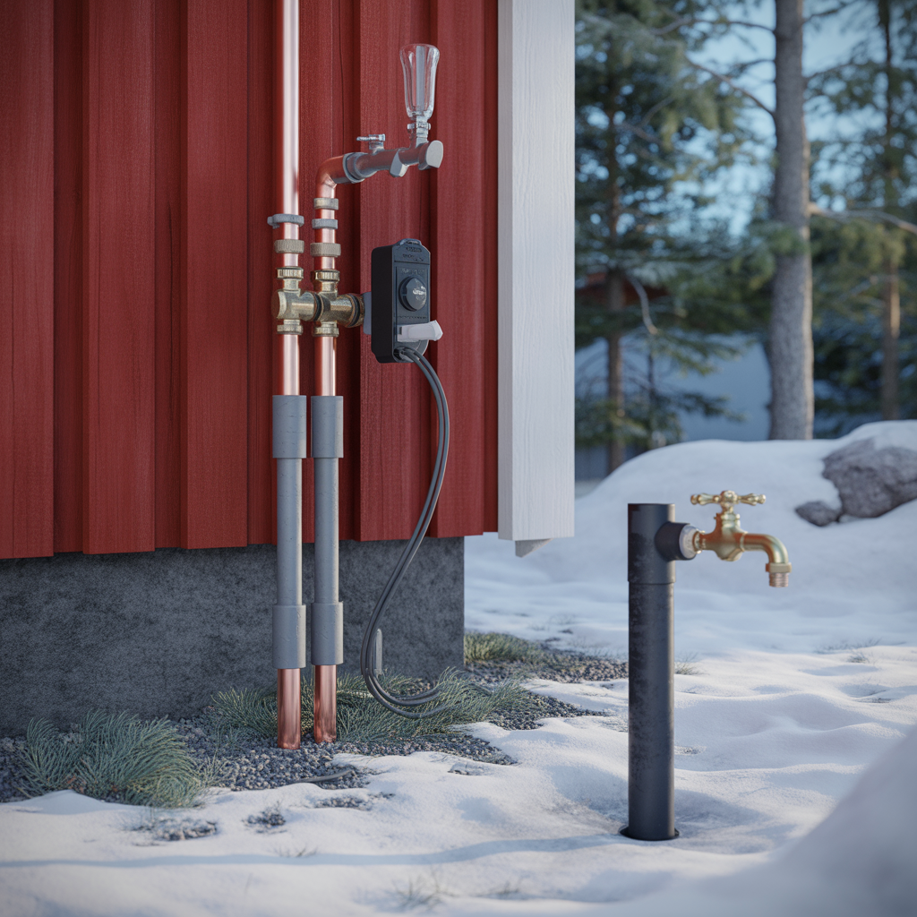 frostskydd av vattenror i fritidshus checklista fore vintern